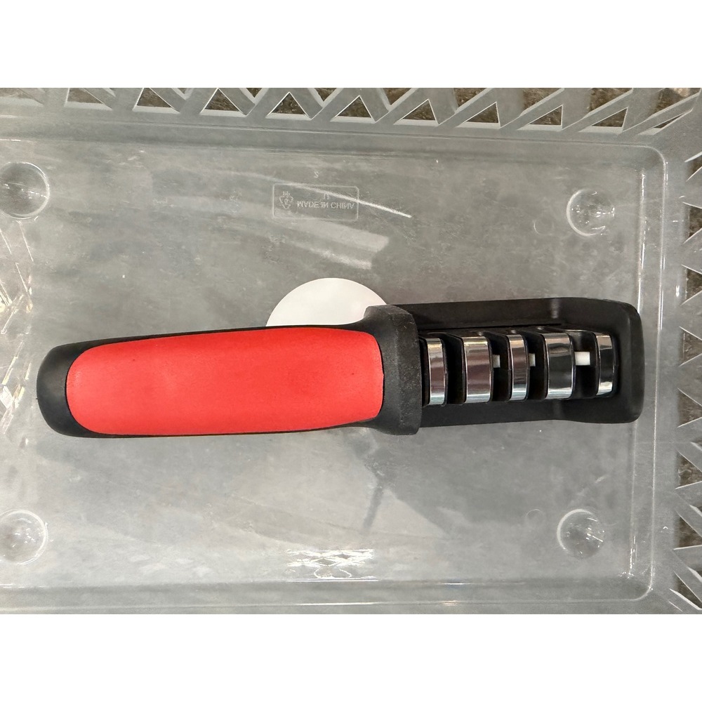 4-in-1 Kitchen‎ Knife and Scissor Sharpener Diamond Ceramic Tungsten Red Black - Picture 6 of 6